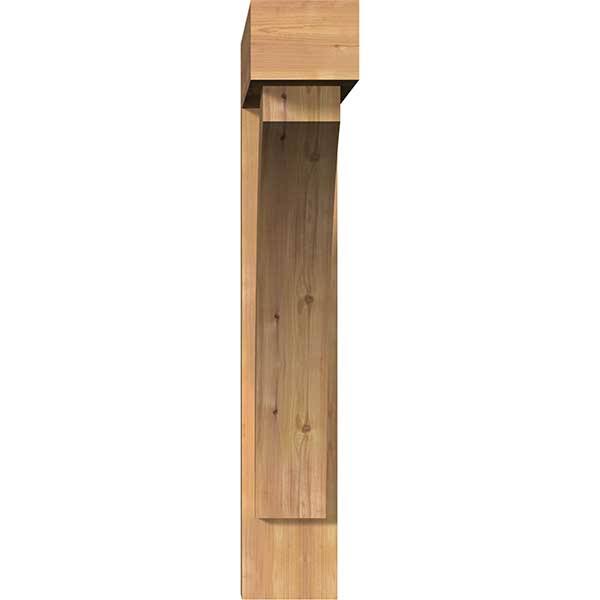 Thorton Block Smooth Bracket with Offset Brace, Western Red Cedar E890