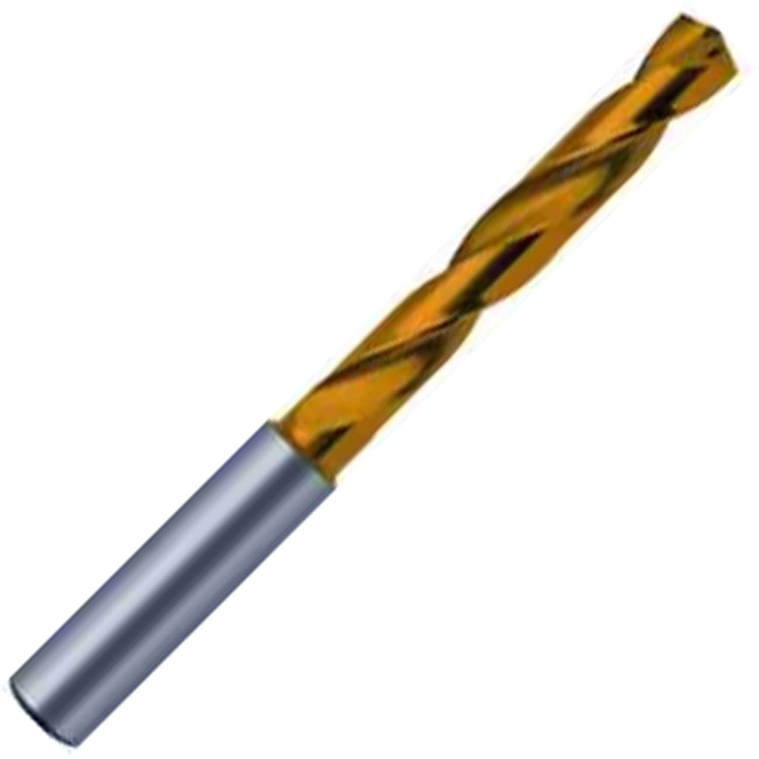 Solid Carbide Jobber Drill, Tin Finish, Spiral Flute, 74mm OAL J729564