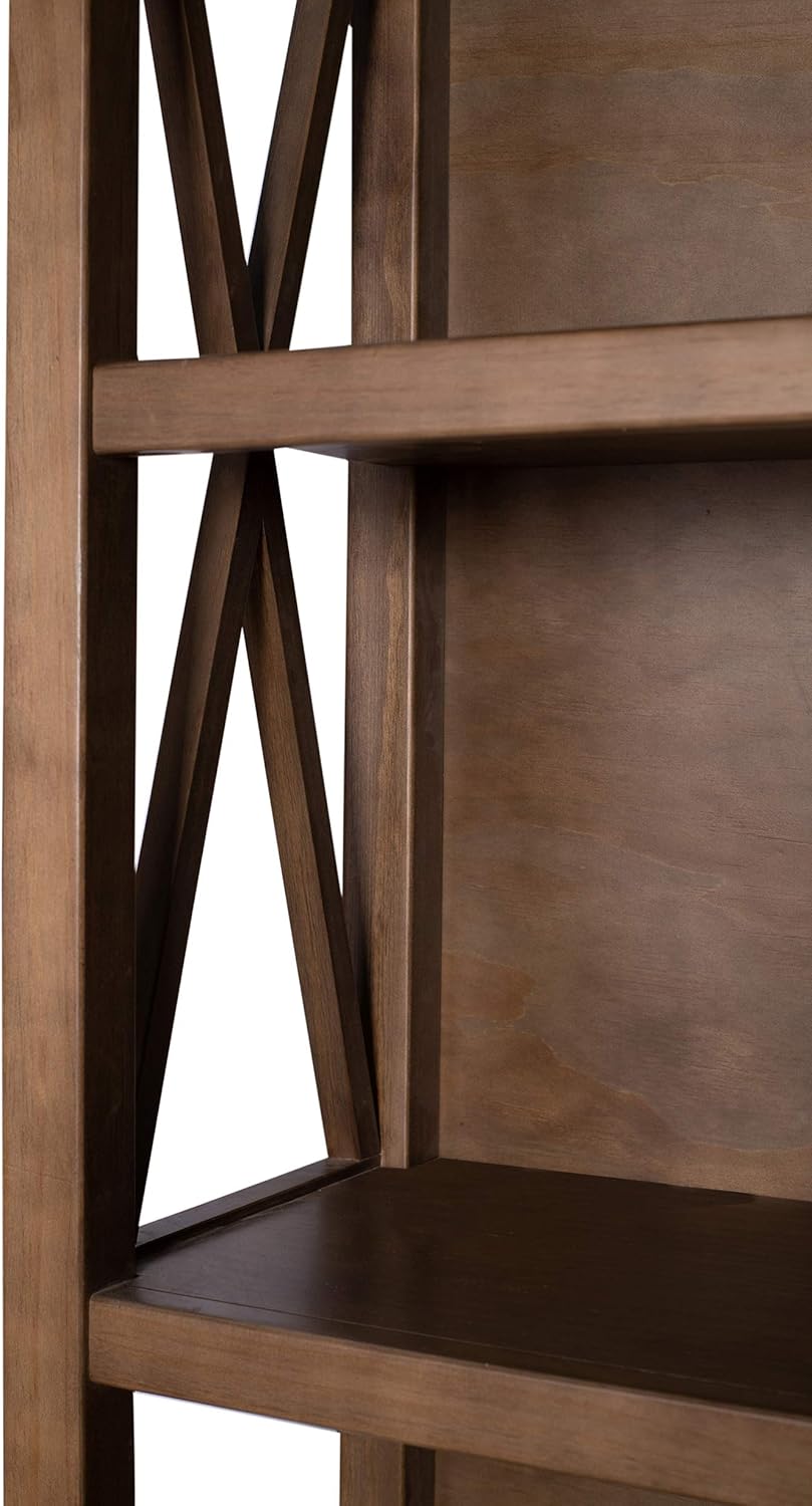 Weathered Oak Finish 5-Shelf Bookcase X3932
