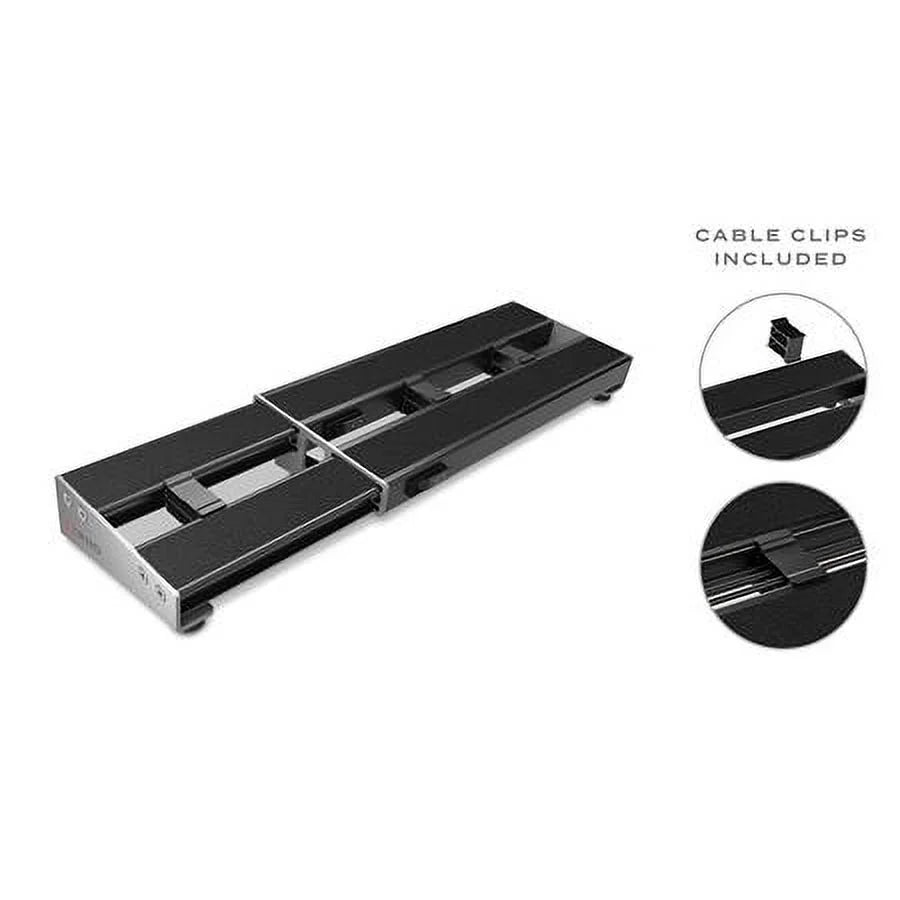 Black Telescopically Expanding 2-Rail Pedalboard System B22936