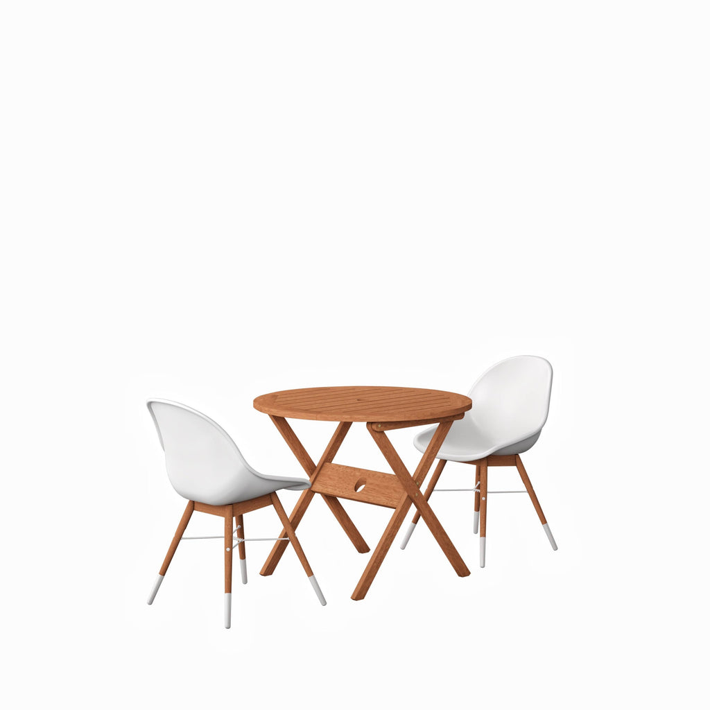 3-Piece Eucalyptus Wood Patio Dining Set R4567