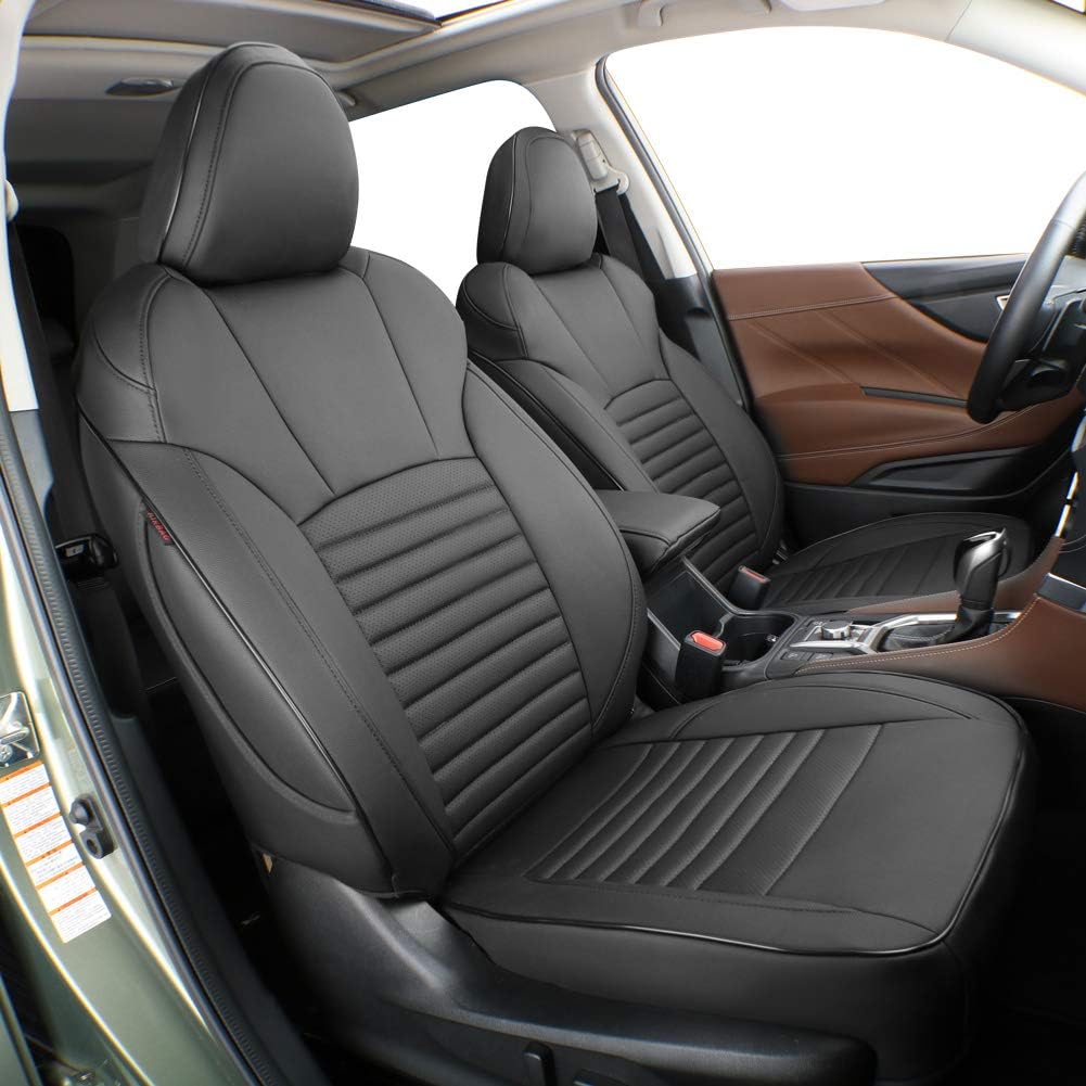 Black Leatherette Car Seat Covers X6854