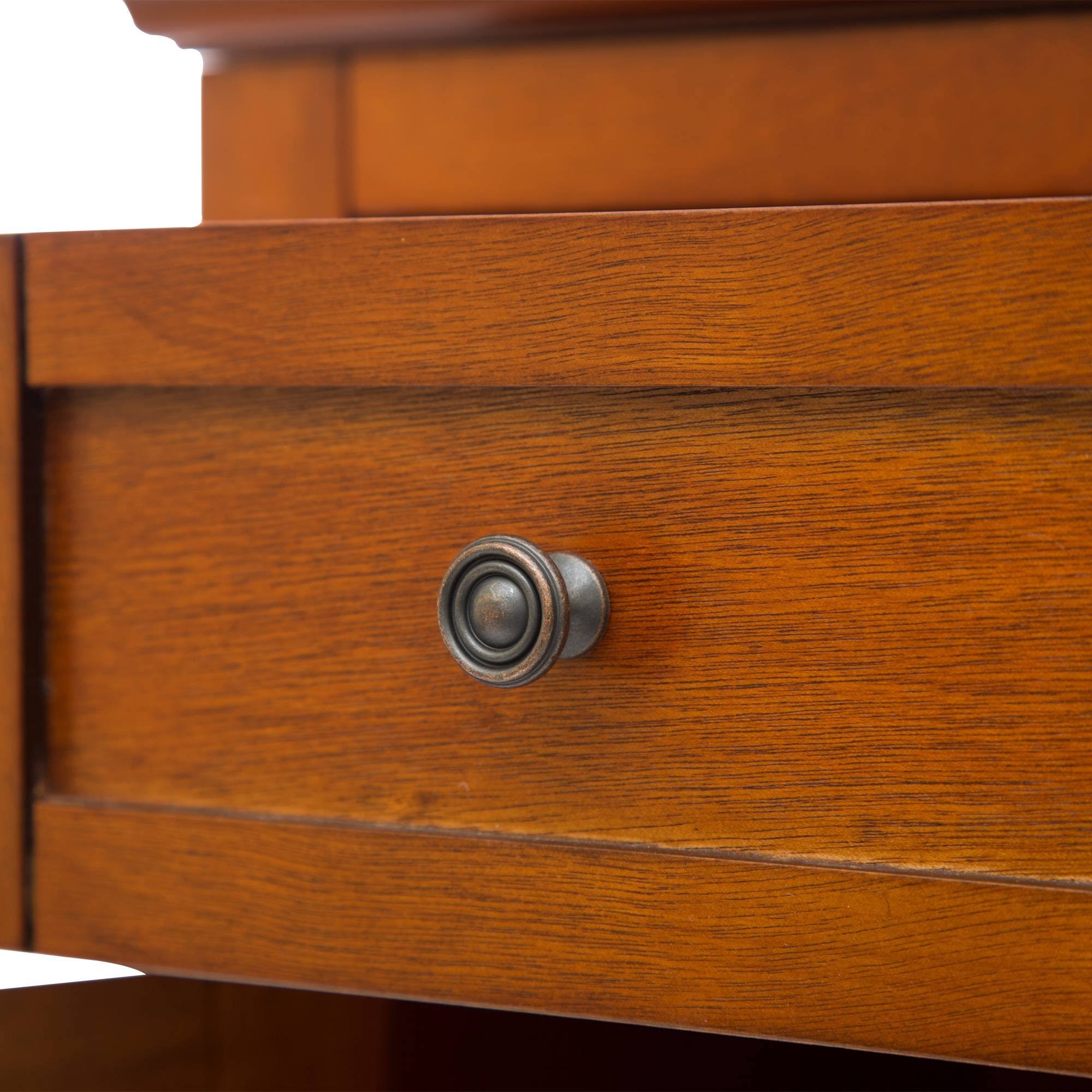 Russet Shelved Floor Cabinet with Double Doors P58521