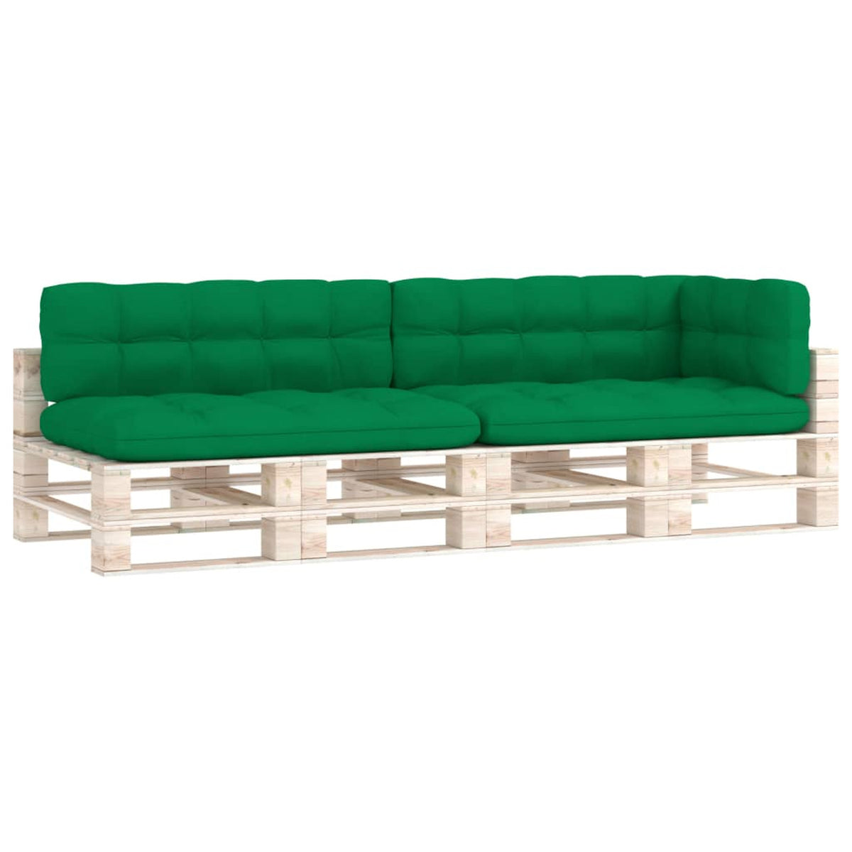 Set of 5 Green Fabric Pallet Sofa Cushions P193750