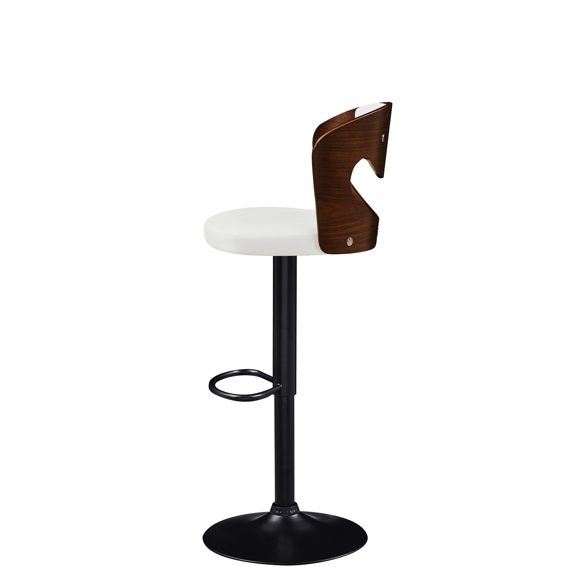 White Adjustable Swivel Bar Stools Set of 4 O86042