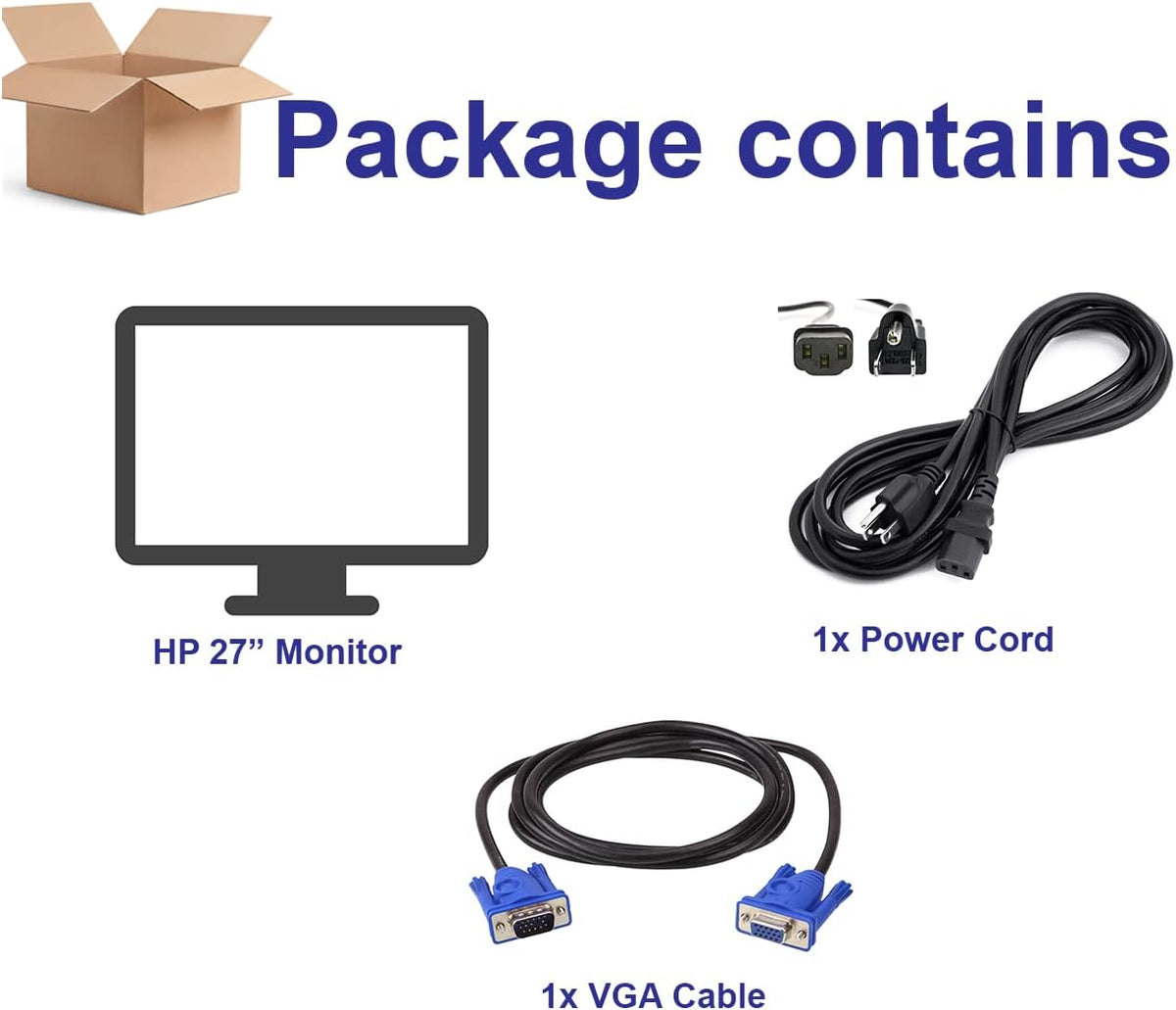 27" QHD Monitor, HDMI & VGA Ports, 178 Degrees, 5ms Gray to Gray D2484