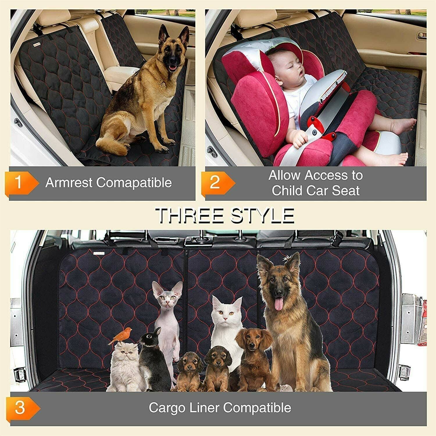 Waterproof Nonslip Heavy Duty Dog Car Seat Cover E810638