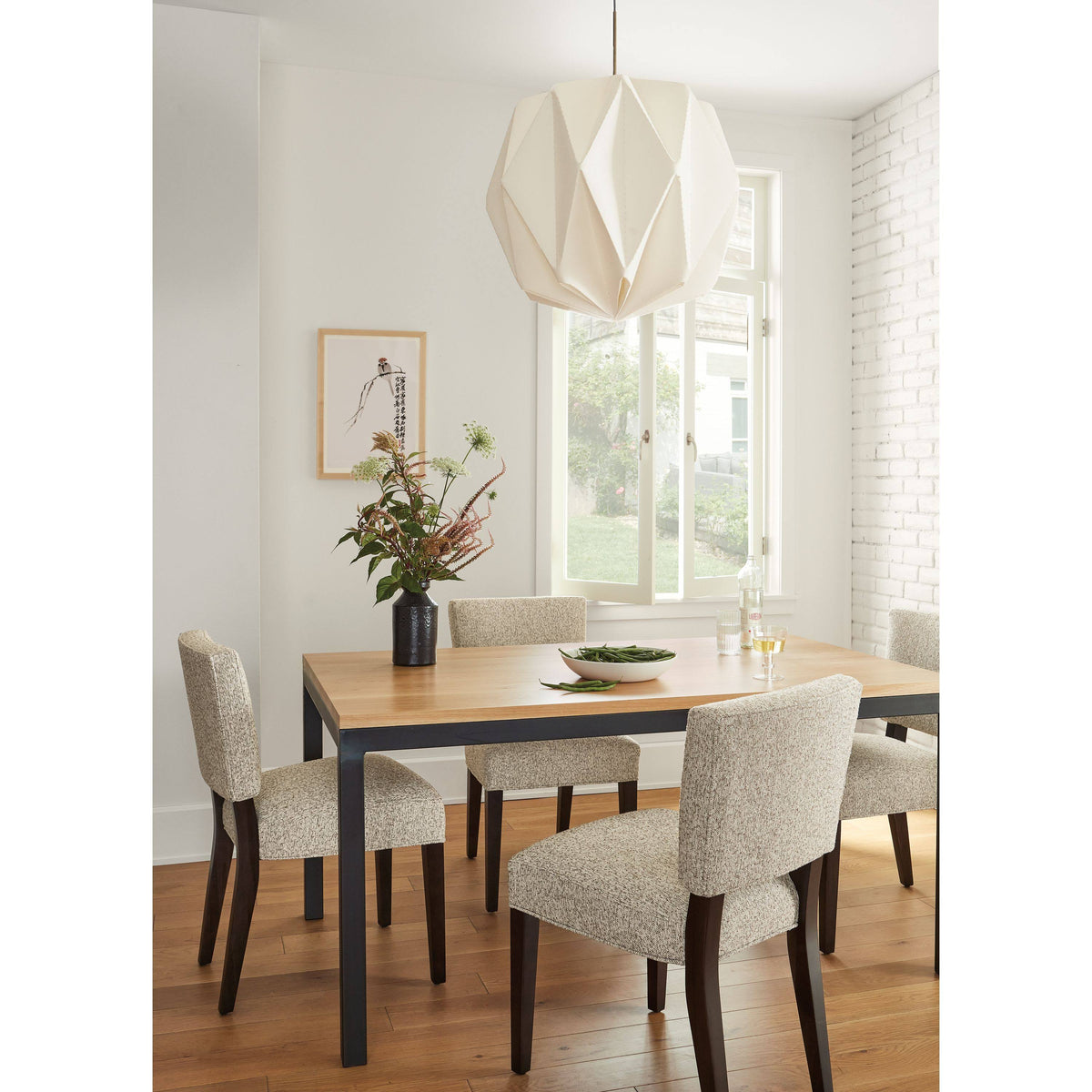 Modern Georgia Side Chair in Conley Graphite with Charcoal Legs Grey N5444