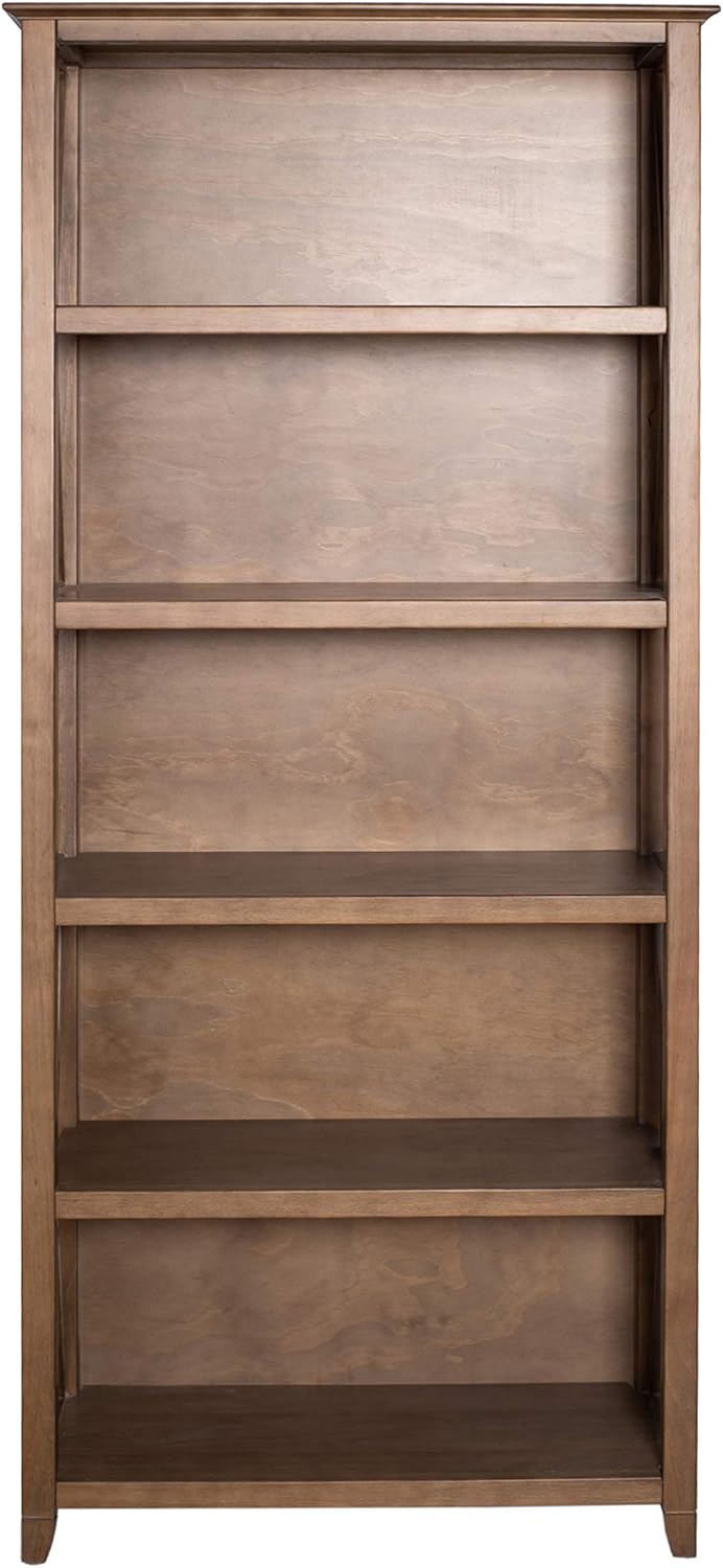 Weathered Oak Finish 5-Shelf Bookcase X3932