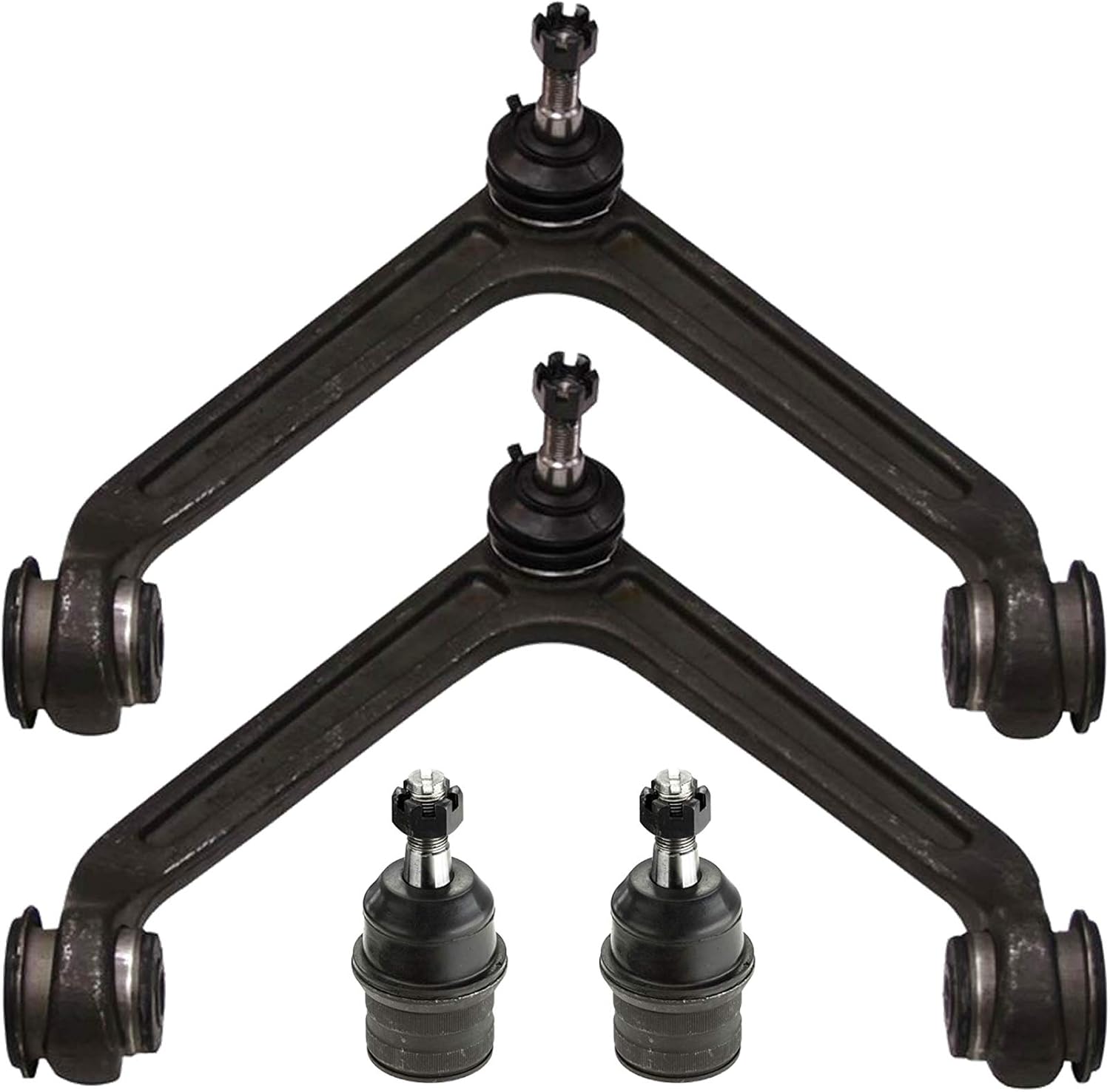 4 Pc Front Upper Control Arm & Ball Joints Suspension Kit P348
