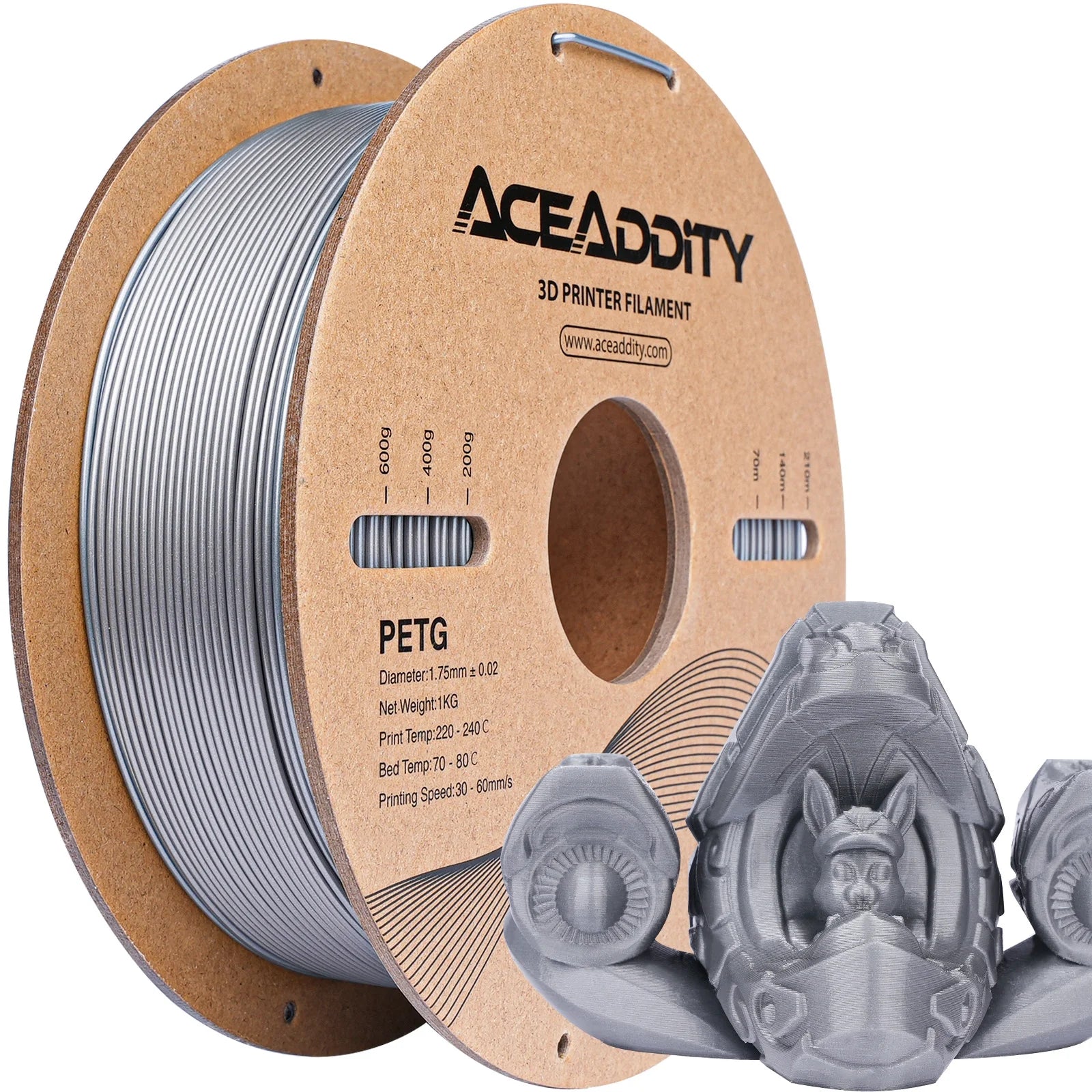 3D Printing Supplies 1.75mm Silver Spool H803951