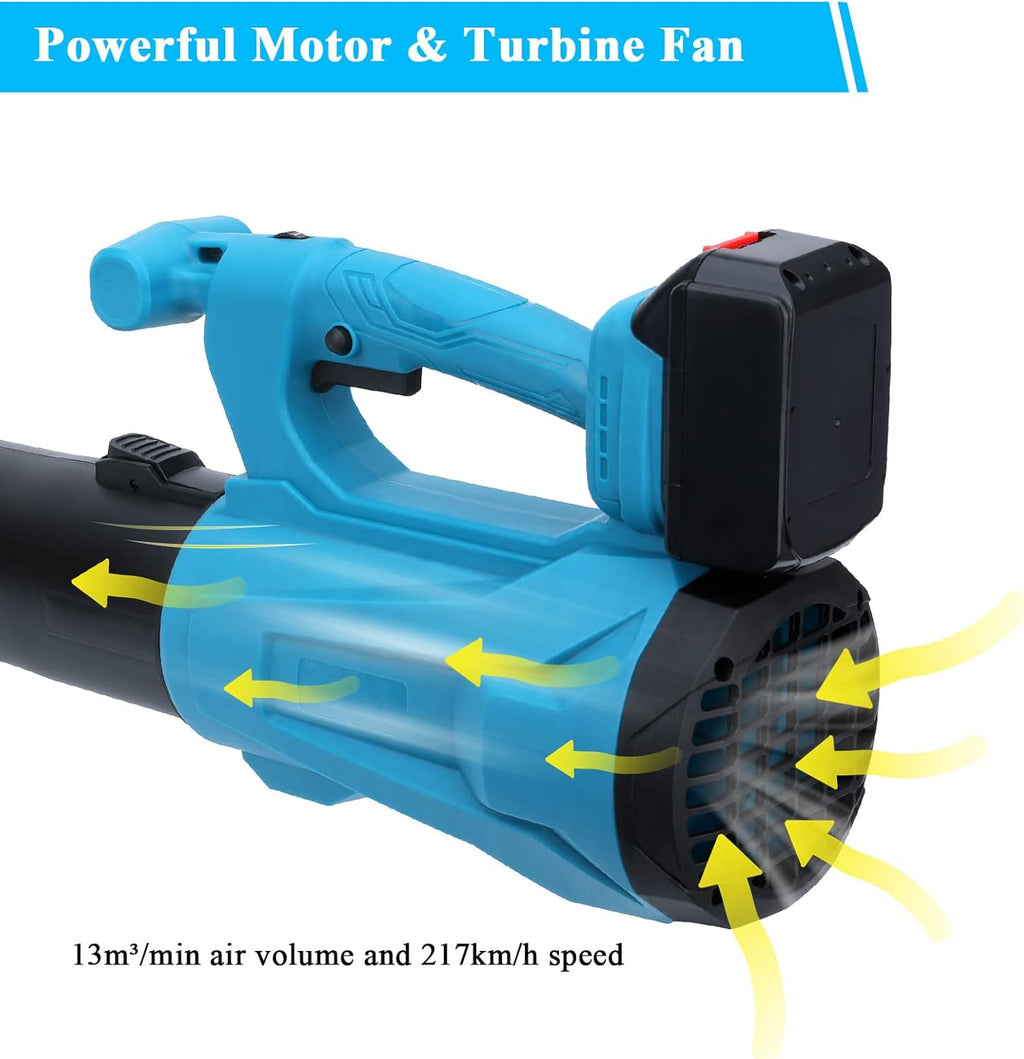 Cordless Handheld Leaf Blower with 4.0Ah Battery & Charger, 6-Speed Dial, Pack of 2 M6976