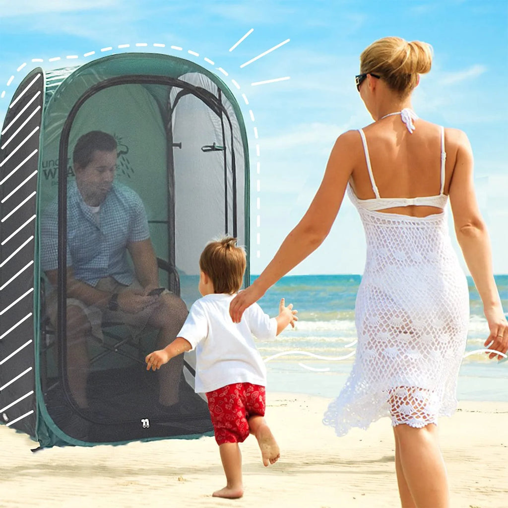 1-Person Pop-Up Mosquito Screen Tent with No-See-Um Proof Mesh T3761
