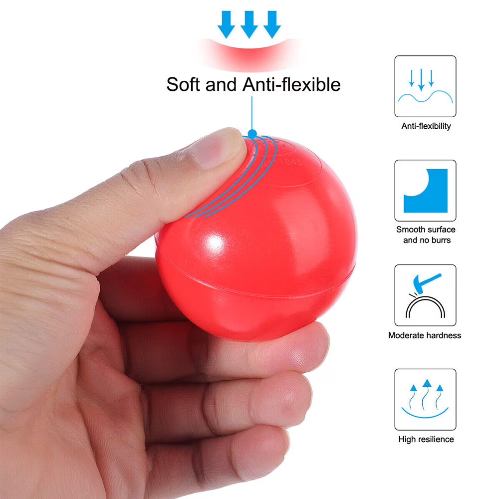 100 Pcs Plastic Ball Pit Balls with Storage Mesh Bag, Crush Proof Ocean Balls A288090