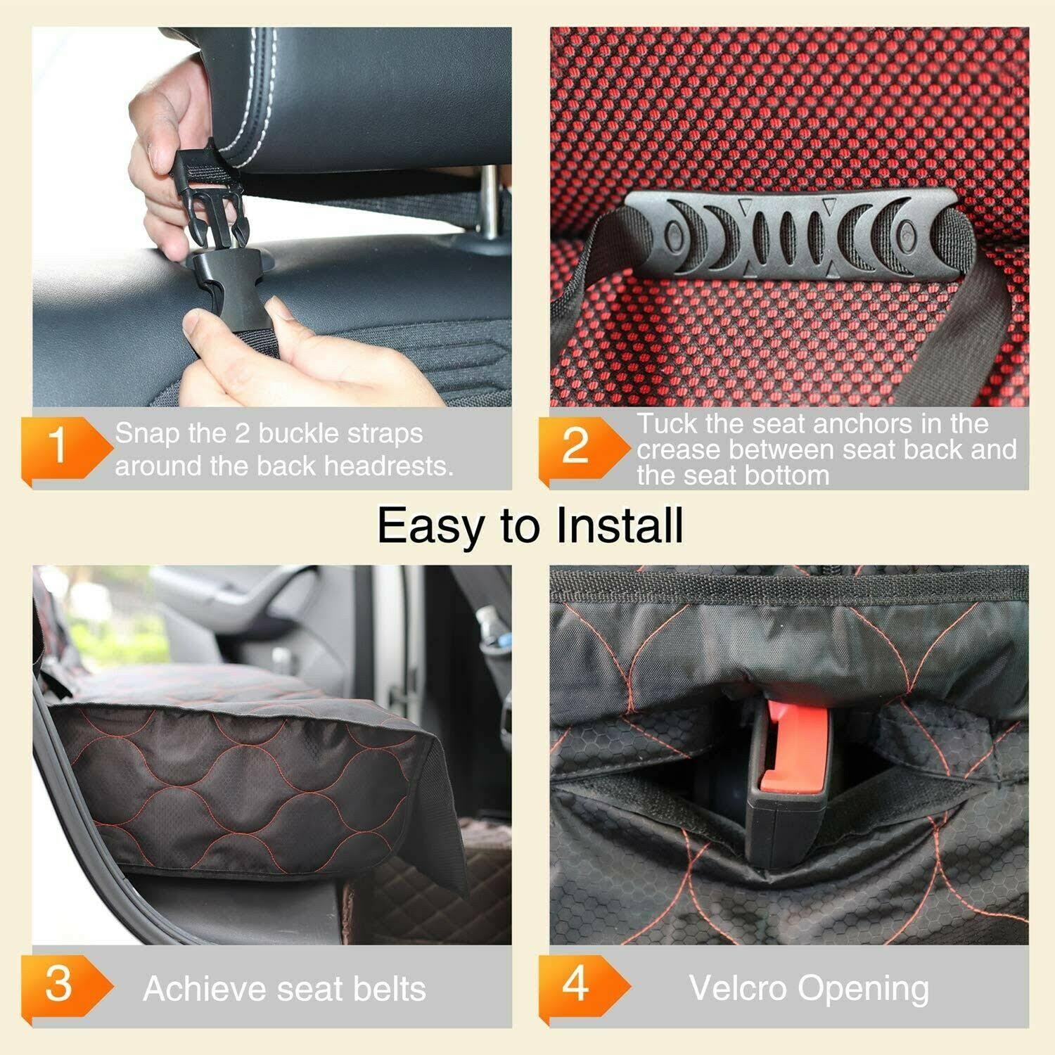 Waterproof Nonslip Heavy Duty Dog Car Seat Cover E810638