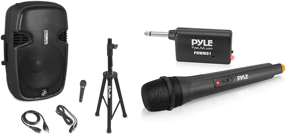 1500W Bluetooth Portable PA Speaker System with Microphone, Black Q830