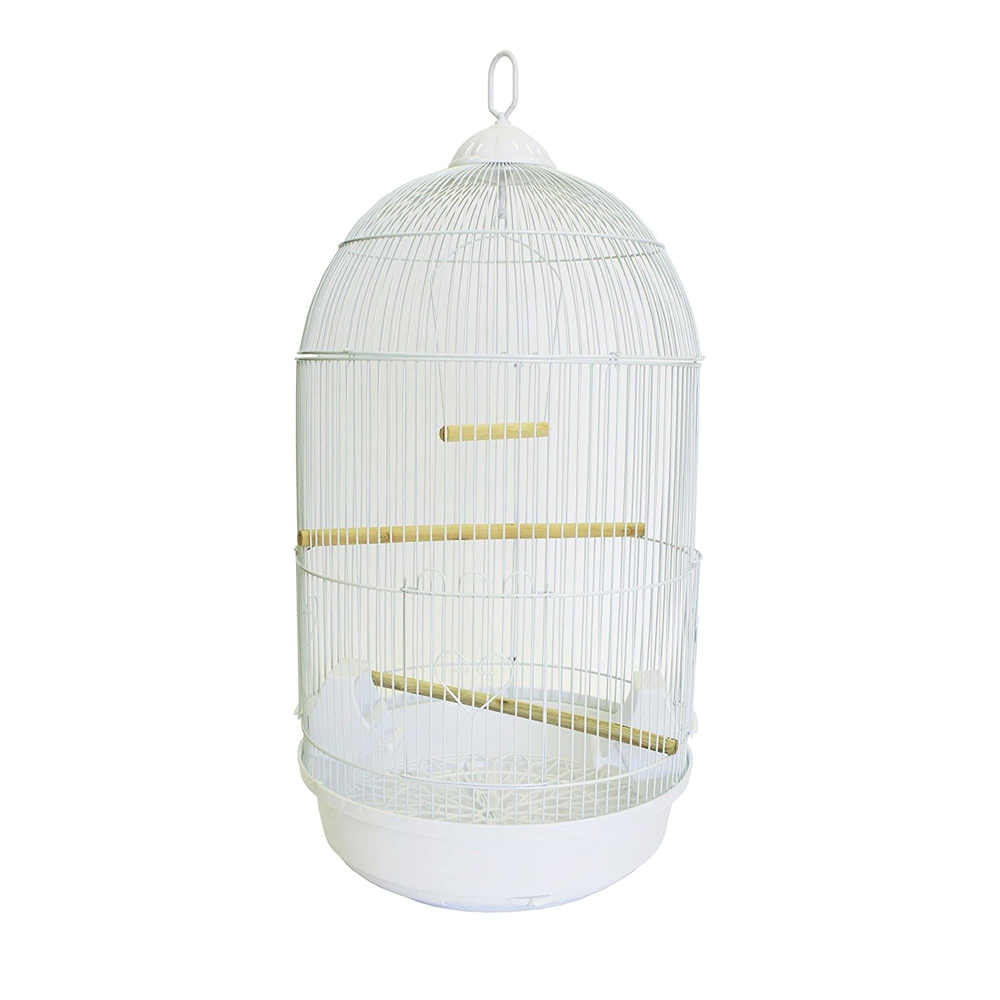 White Round Bird Cage L9806