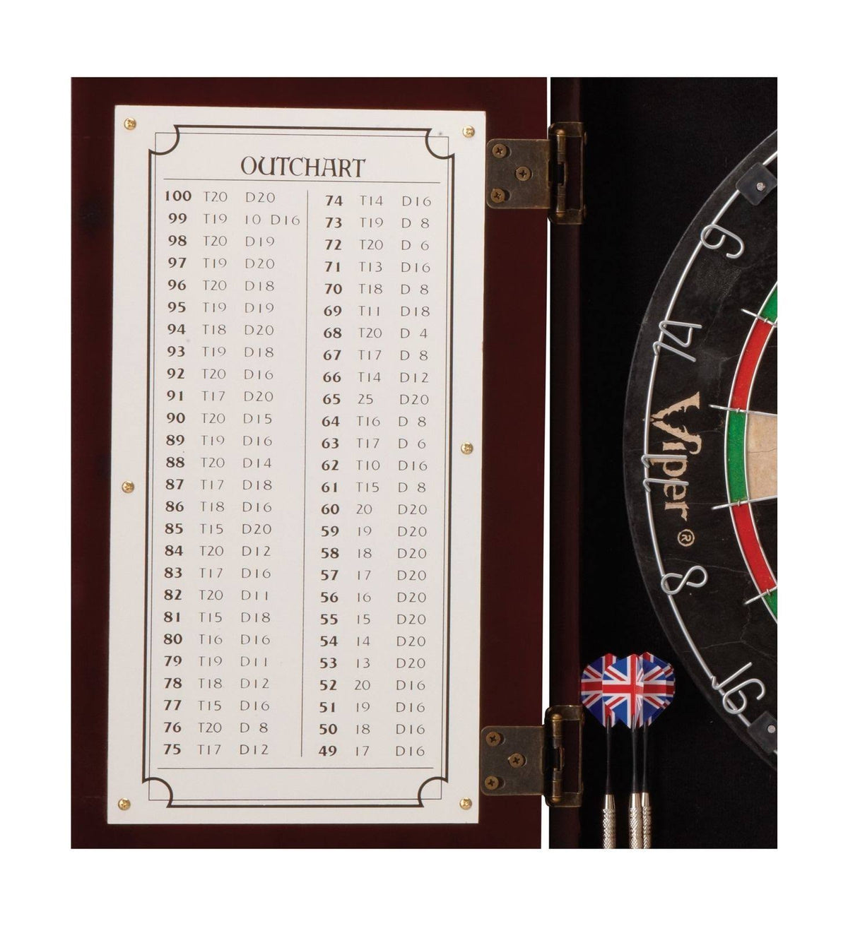 Sisal/Bristle Steel Tip Dartboard & Cabinet Bundle E630136