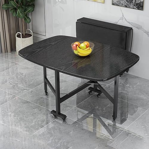 Brown Extendable Dining Table with Wheels L349438