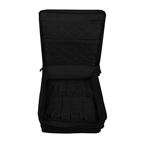 Black Double Deluxe Organizer Storage U221