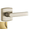 Satin Brass/Brown Lever Pair S48635