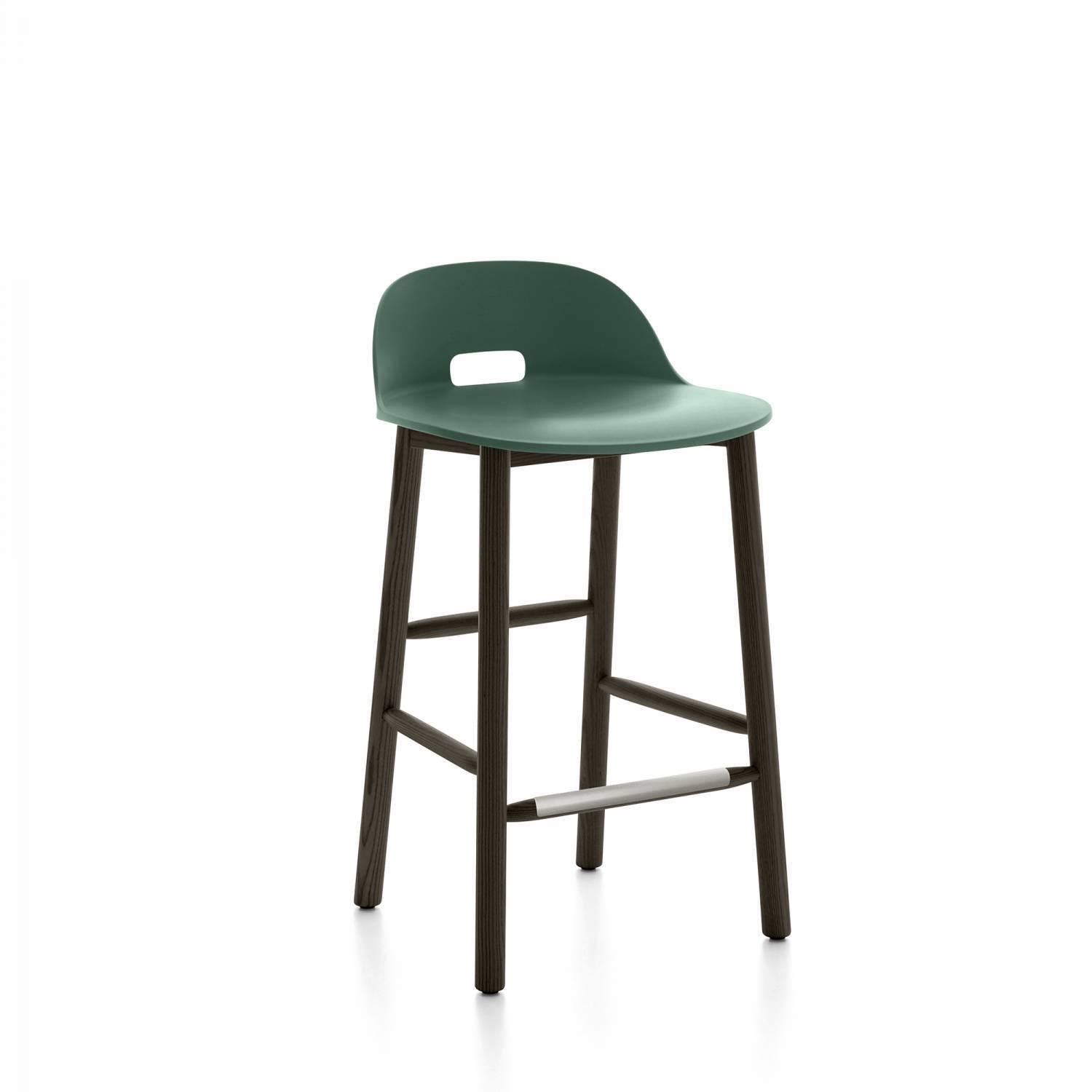 Green Low Back Counter Stool I39725