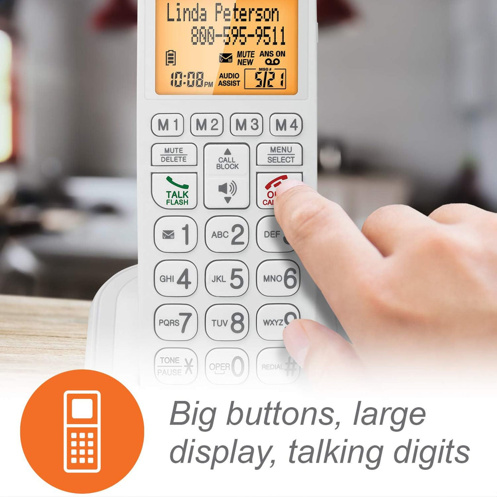Amplified Corded/Cordless Senior Phone with Answering Machine I894