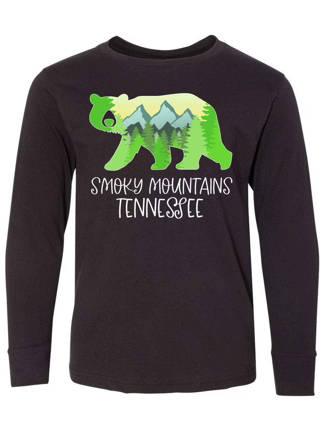 Smoky Mountains Tennessee Long Sleeve Youth T-Shirt I69262