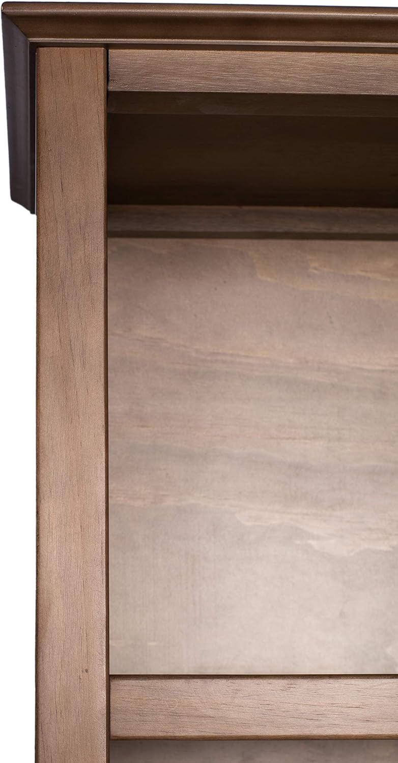 Weathered Oak Finish 5-Shelf Bookcase X3932