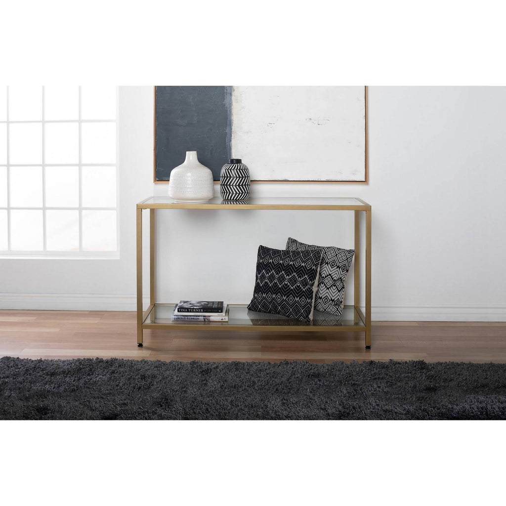 Gold Glass Console Table N24807