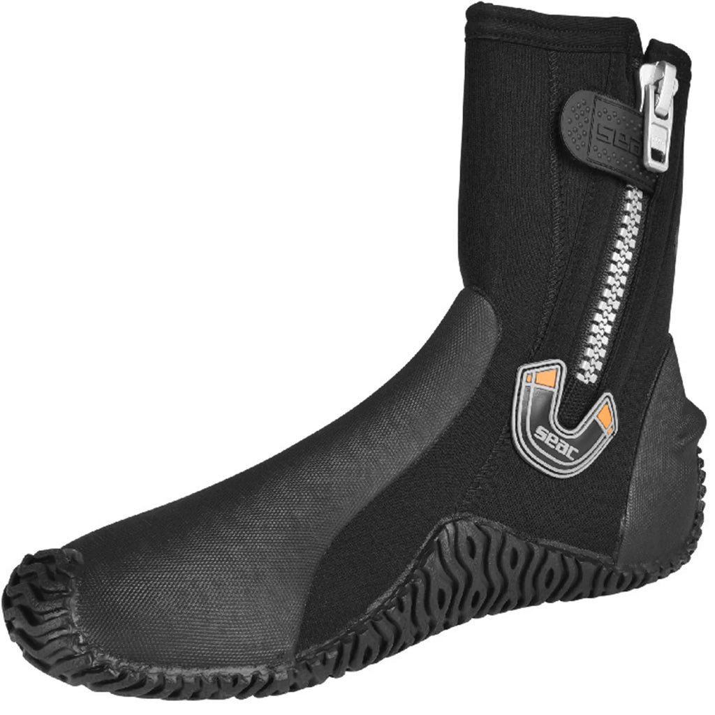 Black Neoprene Scuba Boot Shoes with Side Zipper, Size 11 S85859
