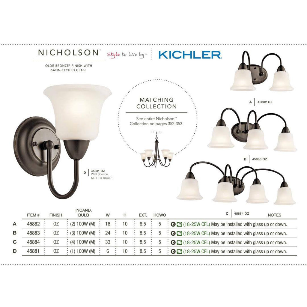 Brushed Nickel 2-Light Bath W665