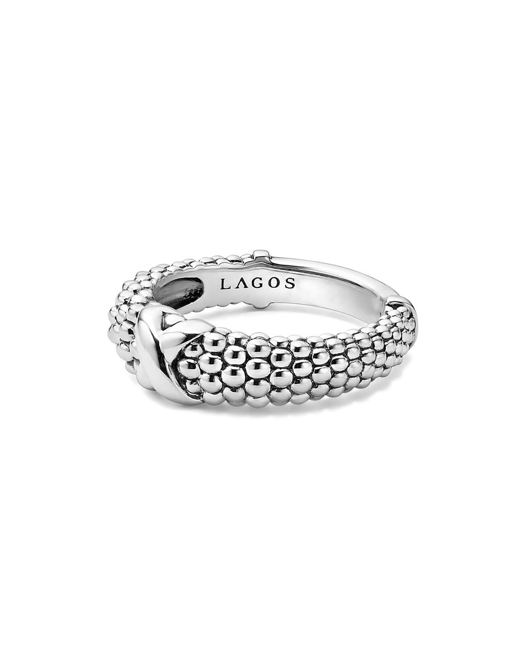 Silver Caviar Band Ring U456735