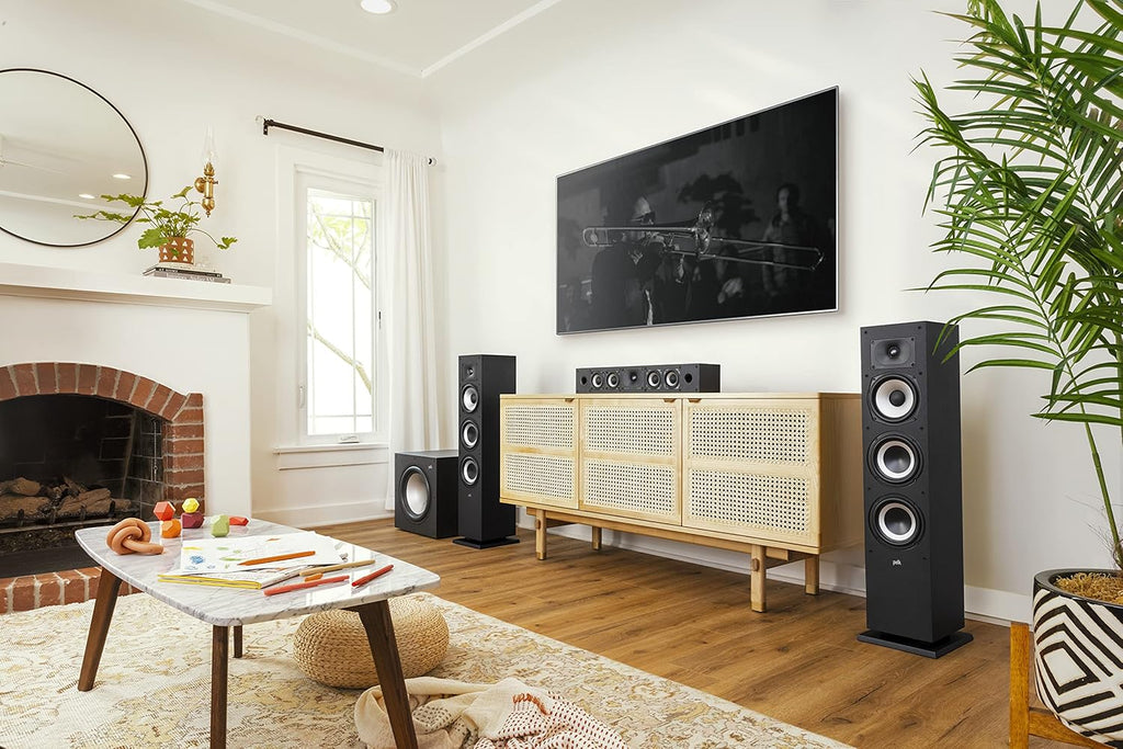 Midnight Black Slim Center Channel Speaker V6870