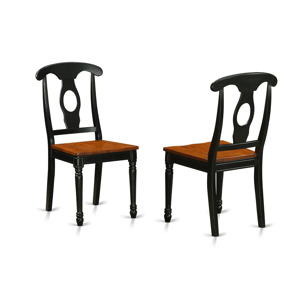 3-piece Wood Kitchen Table Set in Black and Cherry B829502