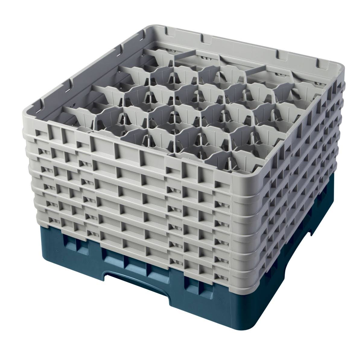 Teal 20 Compartment 11.75 inch Full Size Glass Rack G256