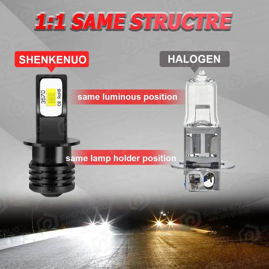 2x H3 LED 20W Fog Light Bulbs K89365
