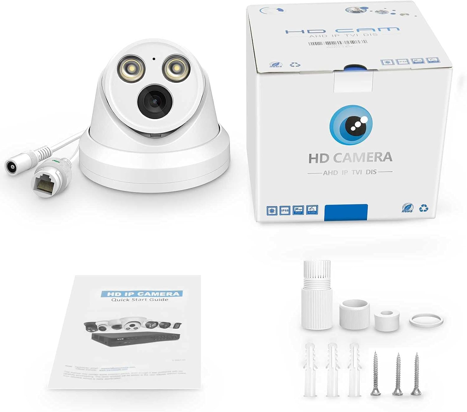 4K 8MP Full Color POE IP Turret Security Camera R37189