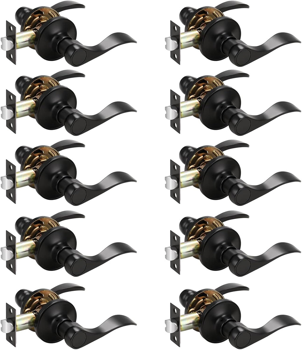 10 Pack Satin Nickel Passage Door Levers A969