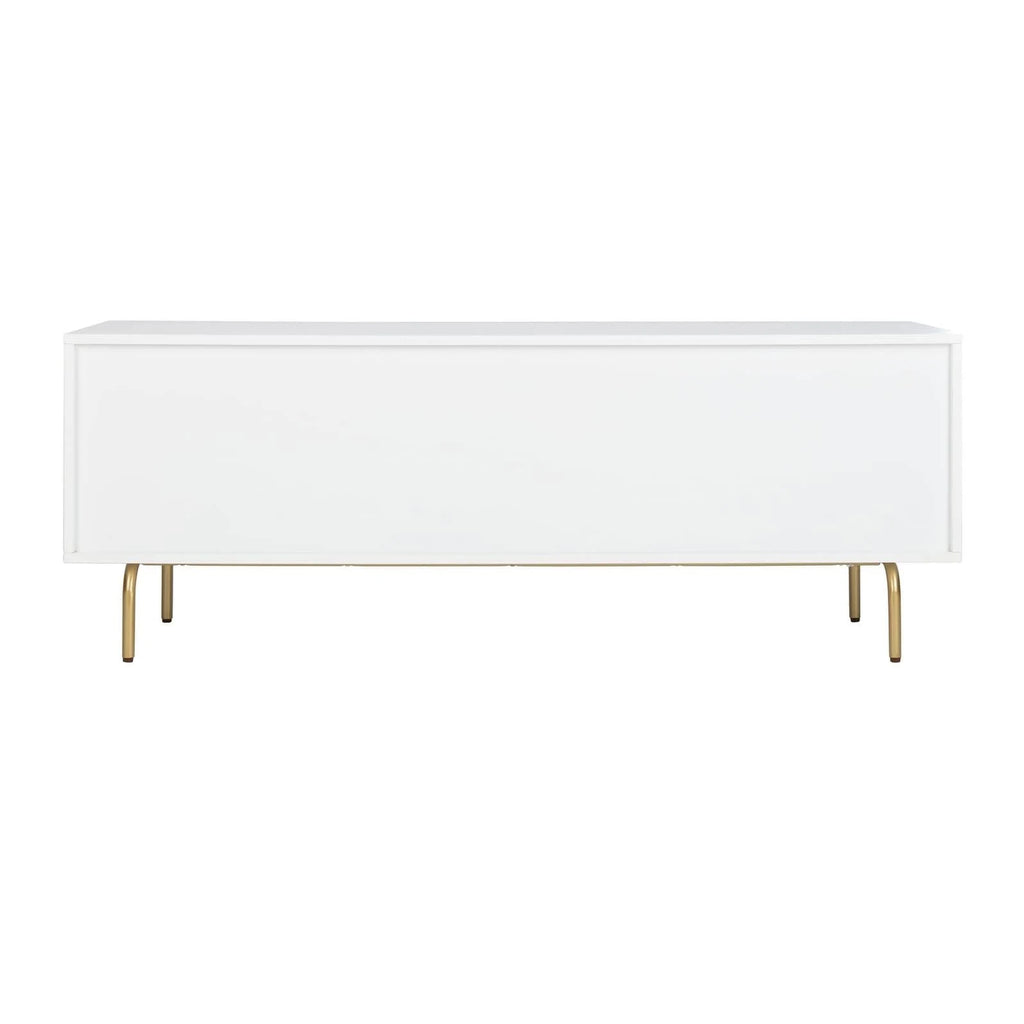 Cream White Washed Media Stand P8634