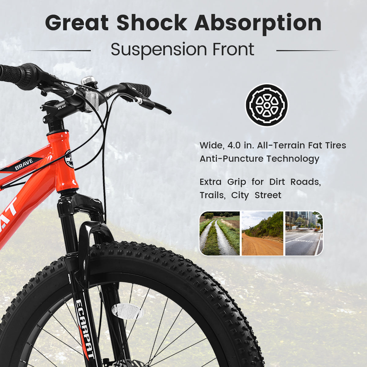 24" Mountain Bike with Shimano 7 Speeds Suspension Steel Frame G2479