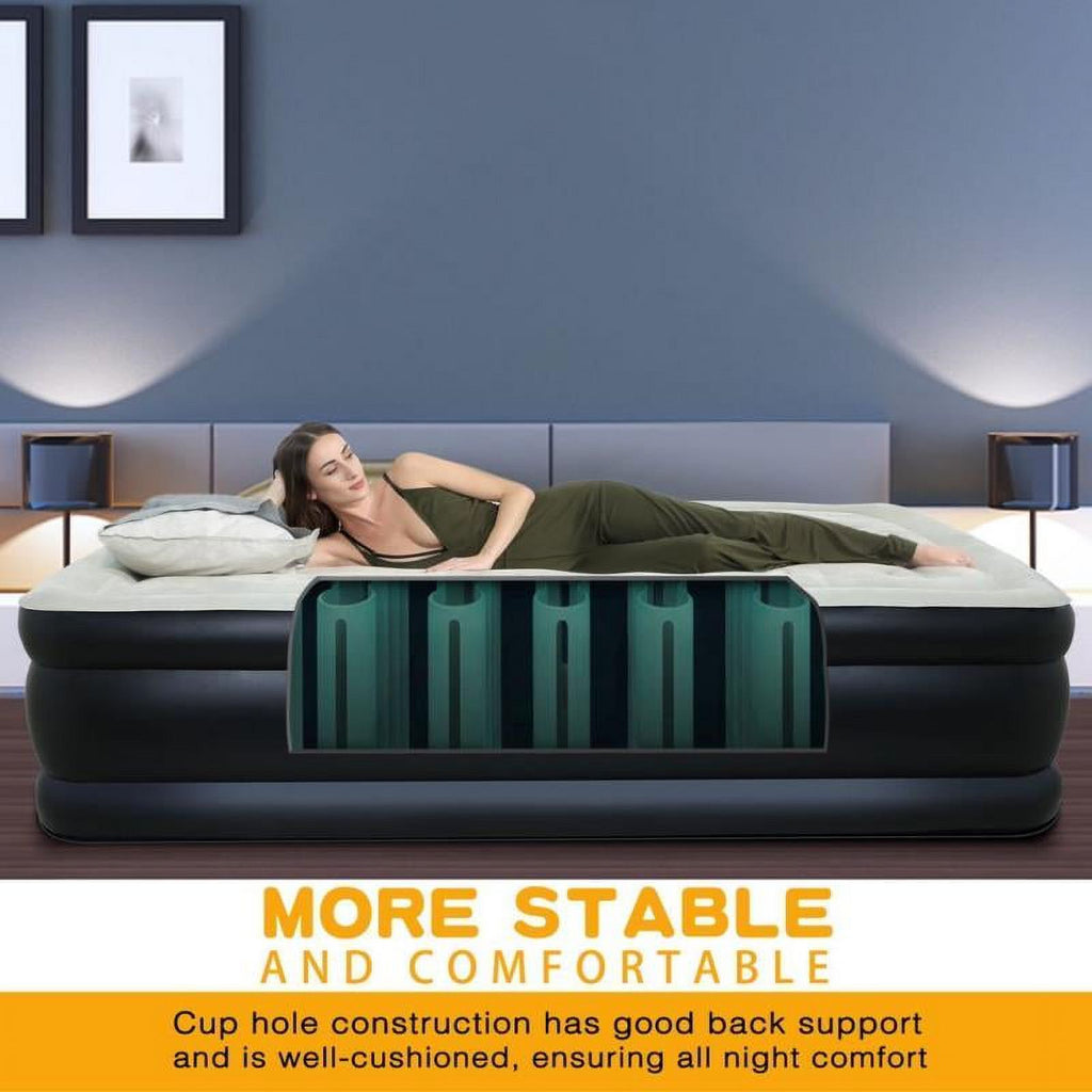 Queen Size Inflatable Air Mattress with Electric Pump N445