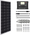 100 Watt 12 Volt Monocrystalline Solar Panel Kit with 10A PWM Charge Controller D684161