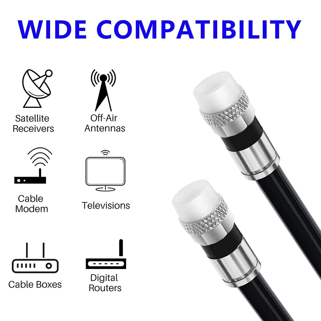 Quad Shielded RG6 Coaxial Cable 200 Feet Direct Burial S449588