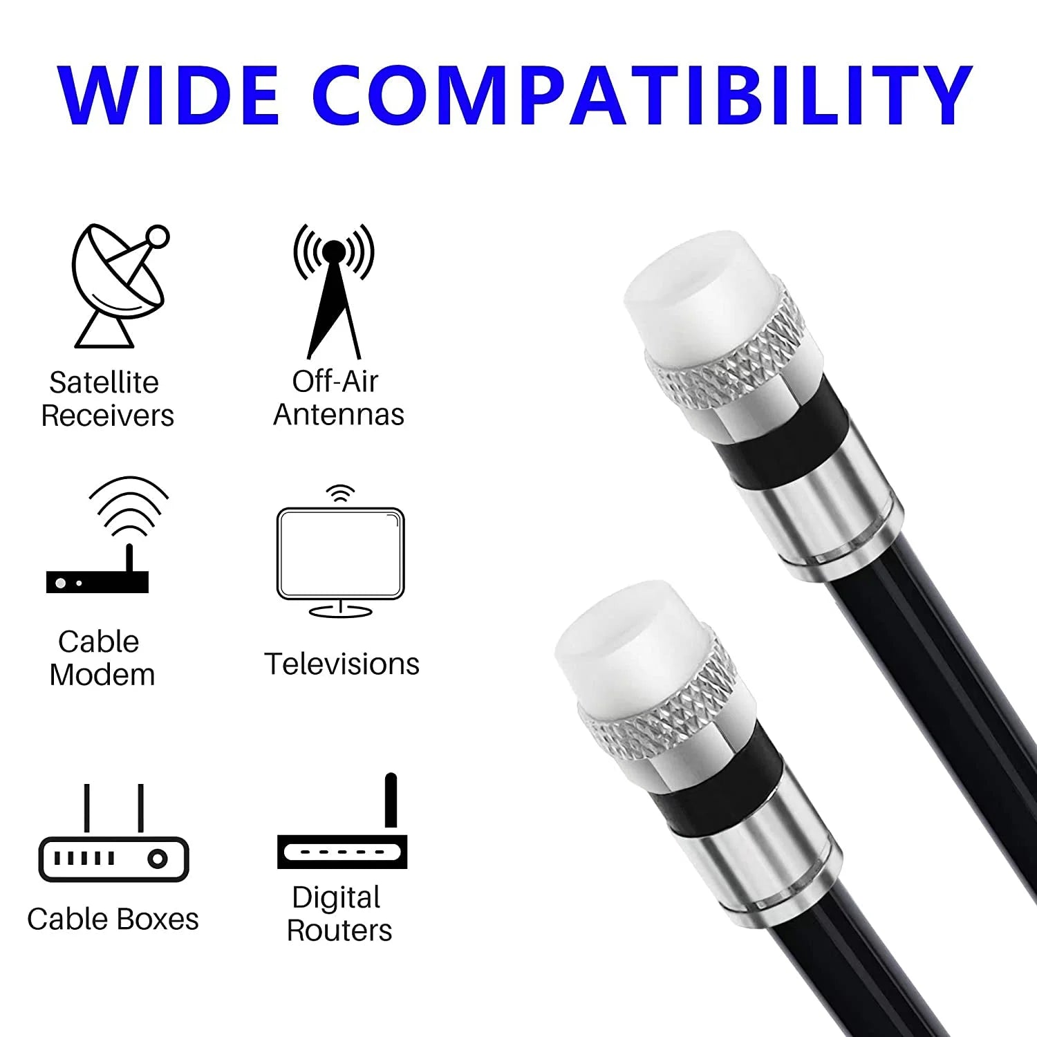 Quad Shielded RG6 Coaxial Cable 200 Feet Direct Burial S449588