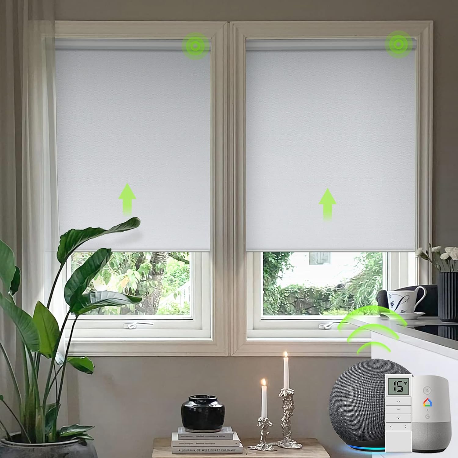 Motorized Blackout Roller Blind with Valance D57208