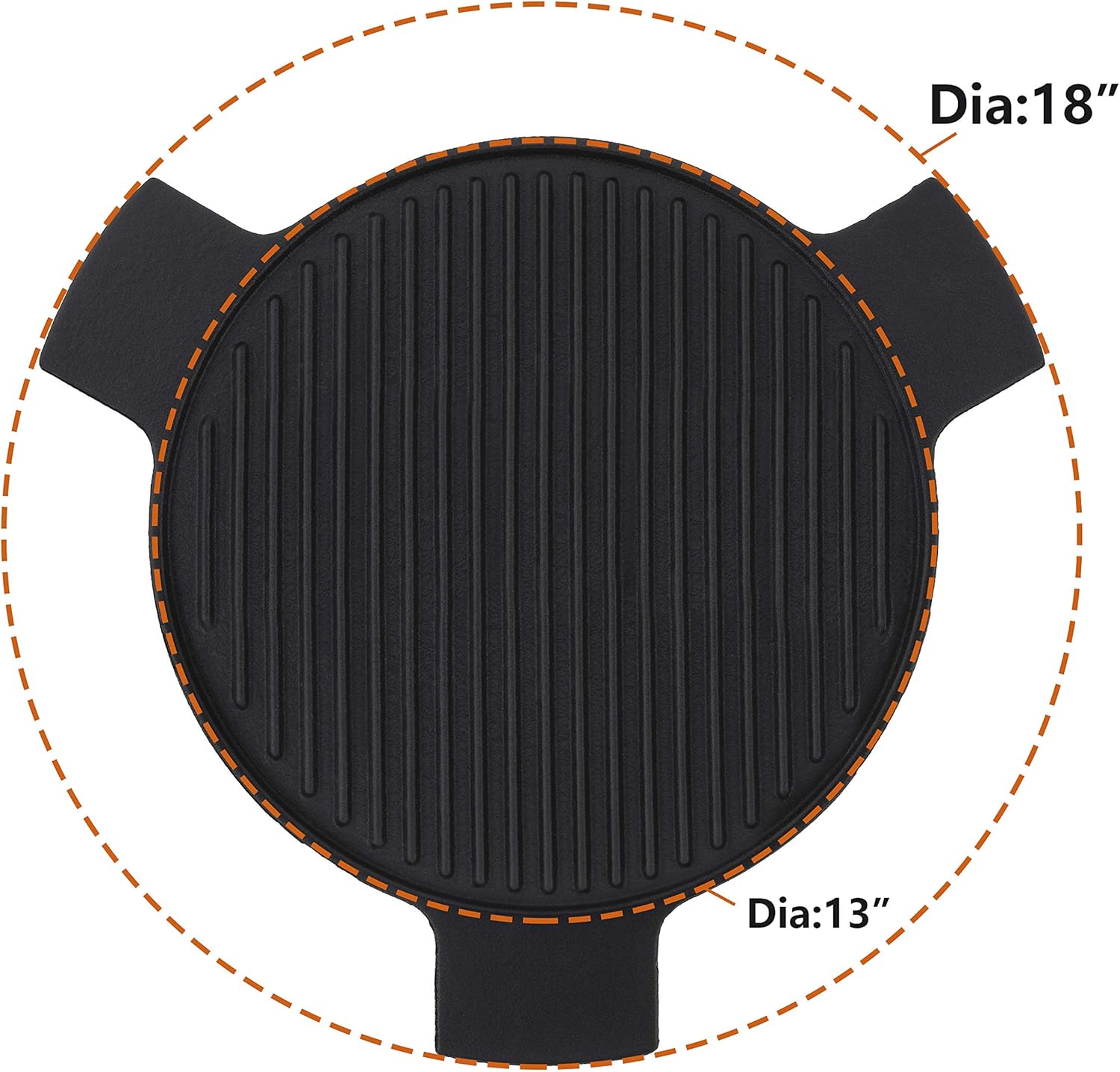 Cast Iron Plate Setter for 18 Inches Kamado Grill, Pack of 2 P3790