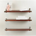 3-Piece White Washed Wood Wall Shelf Set M15081