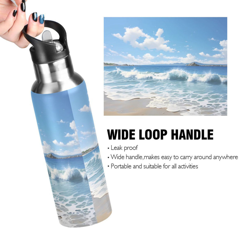 Insulated Stainless Steel Water Bottle with Straw Lid 20 oz S3353