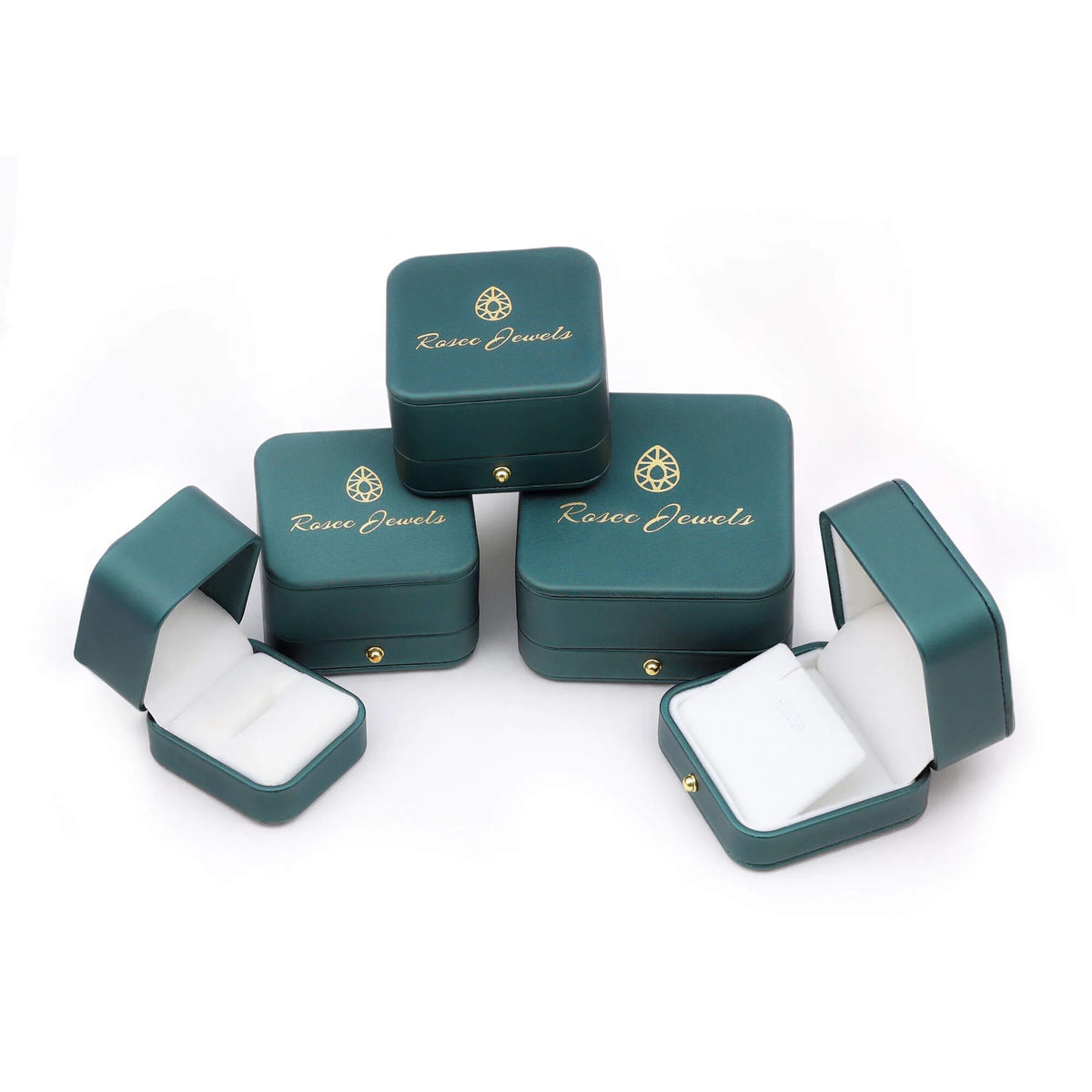 Emerald Half Eternity Ring, 925 Sterling Silver, US 12.50 U50076